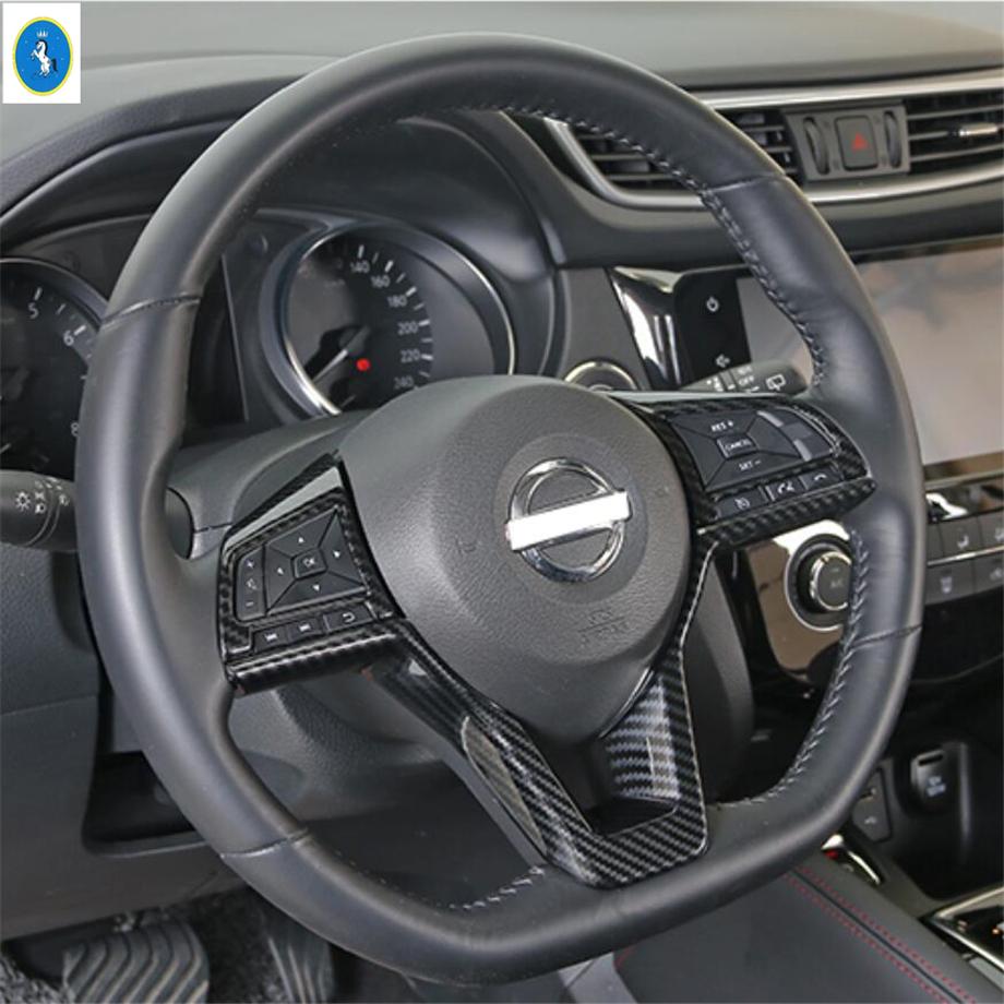 ABS Auto Steering Wheel Button Gear Shift Decoration Frame Cover Trim For Nissan Leaf 2018 -  Interior Refit Kit Accessories