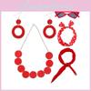 Conjunto de Acessórios de Fantasia Feminina com Tema dos Anos 50 com Luvas Elegantes, Faixa de Cabelo e Óculos