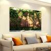 2D Outdoor Garden Fence Backdrop Sunlit Ivy Vines Photo Booth Background
