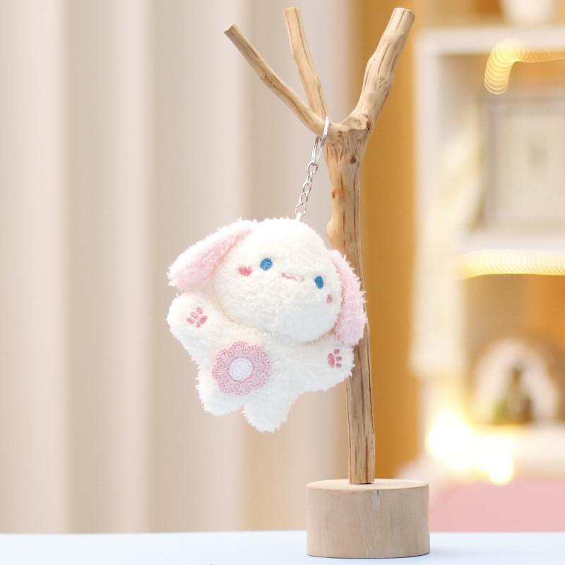 Panda Keychain Rabbit Cute Cartoon Girl Backpack Decorative Pendant Doll Plush