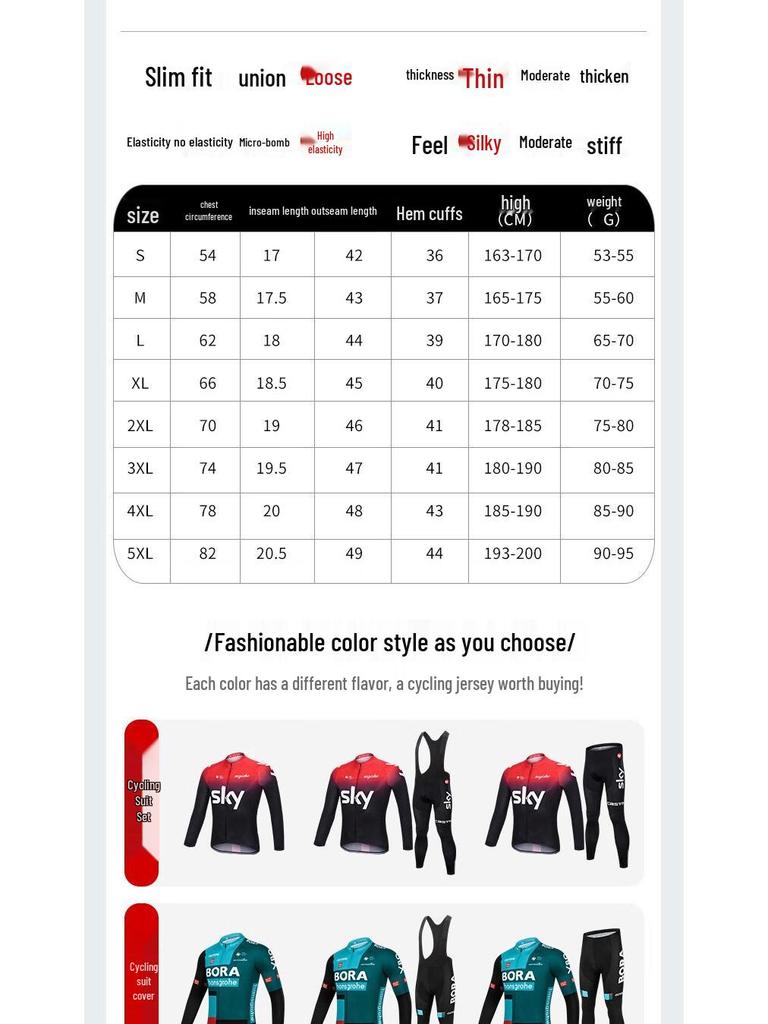 Miling Unisex Quick-Dry Long Sleeve Cycling Jersey