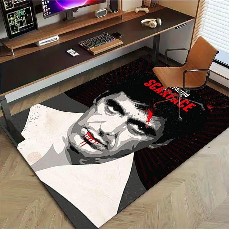 1 Stück Scarface Büroteppich Stuhlunterlage Weich, Bequem, Ganzjahres, Perfekt für Zuhause, Schlafzimmer oder Bürodekoration, Perfektes Geschenk für
