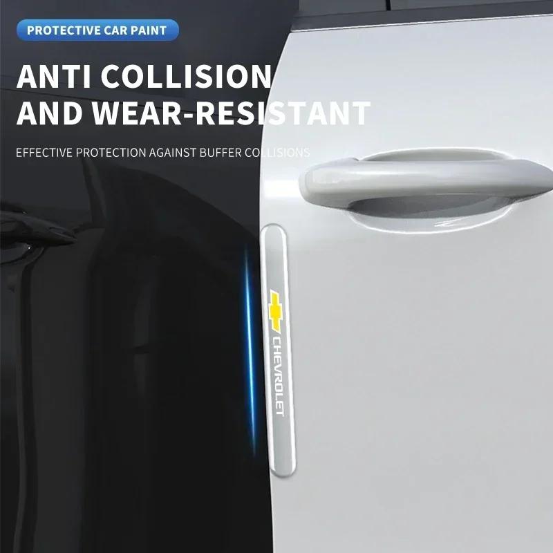 NEE4 4PCS Transparent Car Door Bowl Handle Protective Resistant Stickers For Chevrolet Trax Niva Avalanche Orlando kalos Equinox