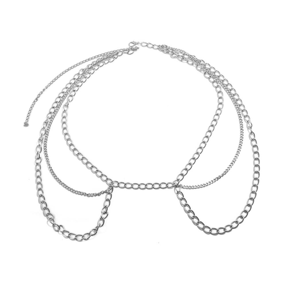 Female Sexy Fashion Multi-layers Electroplating Waist Chain
