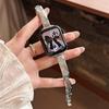Compatible with Apple Watch Series 11, Huawei GT6, and Xiaomi 9 Pro: Diamond Four-Leaf Copper Chain Band iWatch1098E