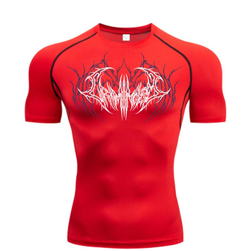 Fashion Compression T-Shirt for Men Short Sleeve Sport Tees Fitness Running Sweat-Resistant Sportsear Casual Gym Elastic Quick Dry Jogging Summer Tops