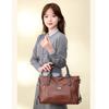 Luxe Handtas Dames Tote Bag Vintage Gewaxt Leer Schoudertas voor Werk Reizen Herfst Winter Nieuwe Mode Portemonnee