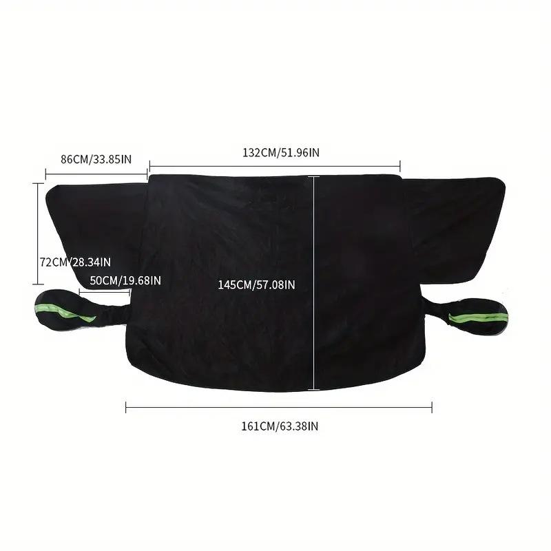 Fit for All Vehicles Durable Oxford Fabric Windshield Cover with UV Protection & Snow Shield, Easy Install & Durable for Winter Driving