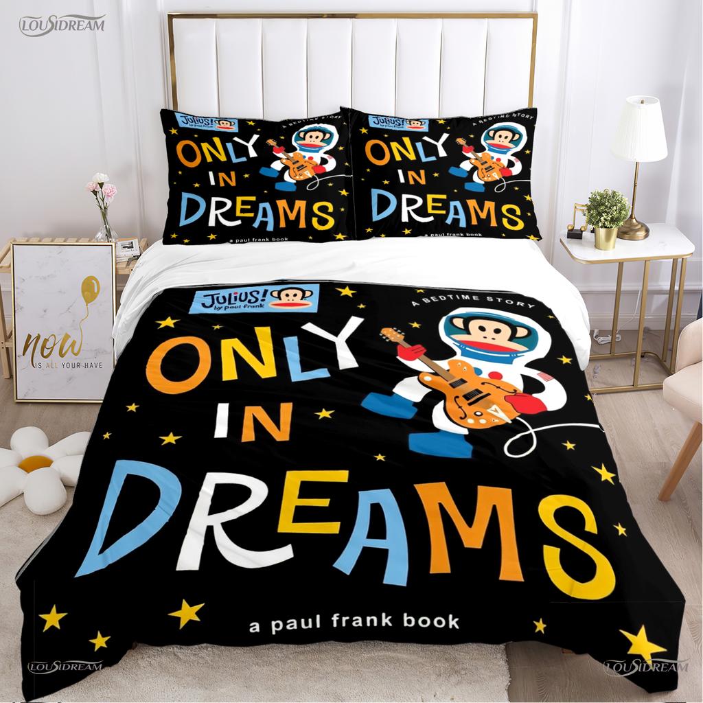 Süße P-Paul F-Frank Cartoon Anime Bettbezug Lustiges Kawaii Bettwäsche-Set Weiche Deckenhülle Und Kissenbezüge Einzel-/Doppel-/Queen-/King-Size