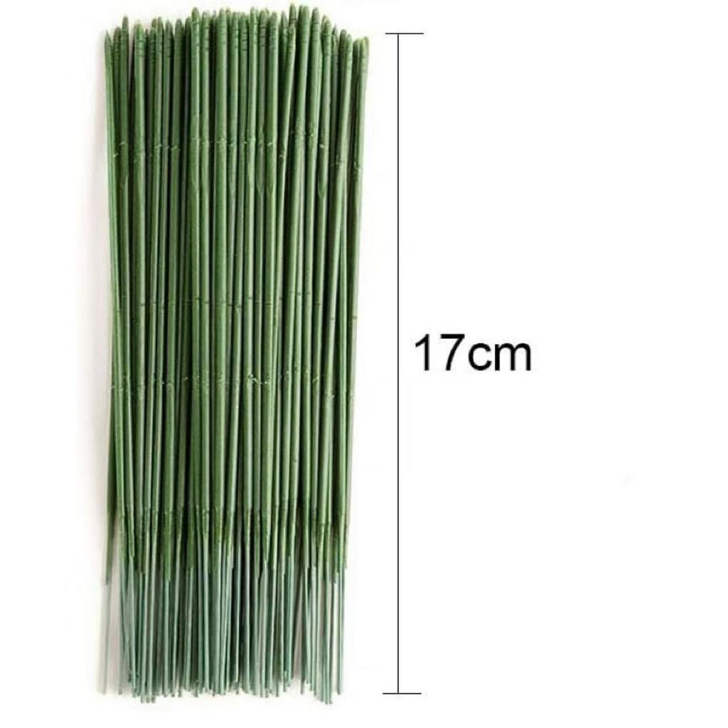 Green Flower Stem Iron Wire Christmas Wedding Celebration Bridal Bouquet Home Vase Table DIY Manual Accessory Material Decor