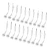 20Pcs Electrode Wires 2.0in Portable Replacement Button Electrode Lead Wires for Therapeutic Instruments White