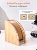 Leeseph Bamboo Coffee Filter Holder, Coffee Paper Storage Rack, Renewable Stand ,Coffee Filter Paper Container Stand