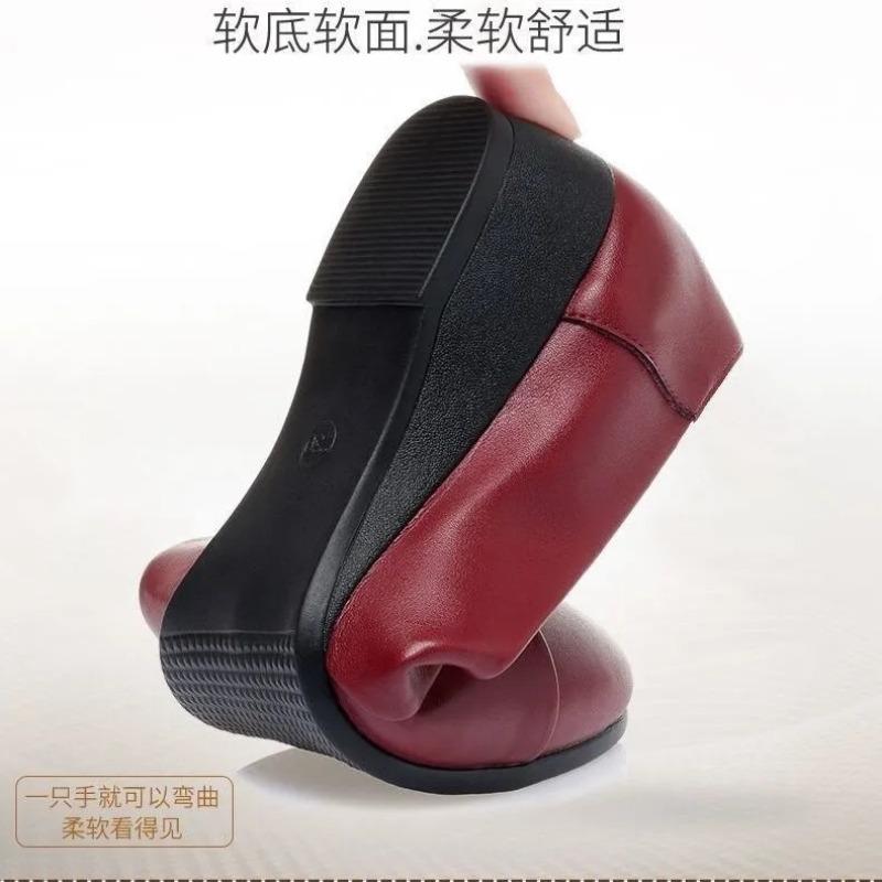 New women's leather shoes soft leather non-slip mother shoes soft leather comfortable soft women's shoes
