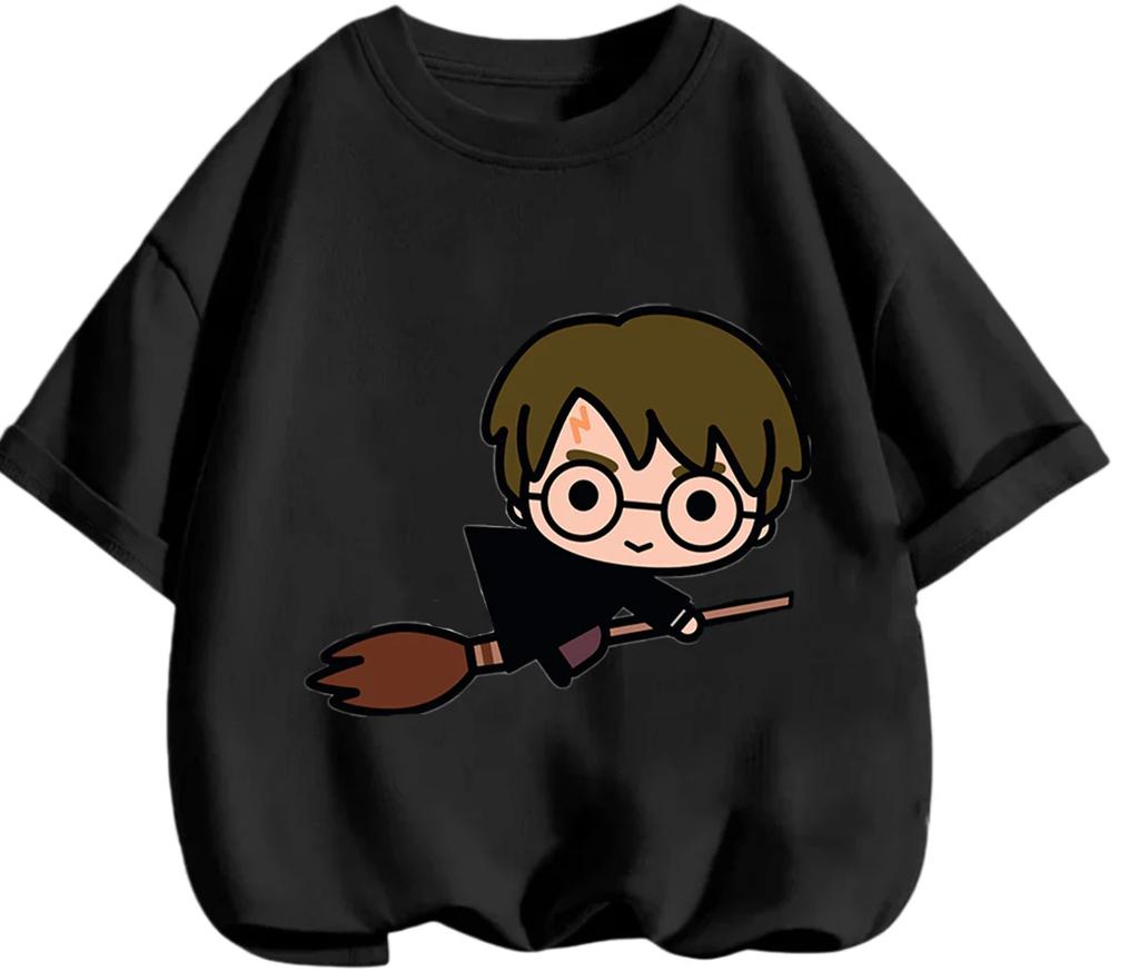 Youth Street Trend Harry Potter Tee Summer Soft Casual Round Neck Short Sleeve Children Clothing