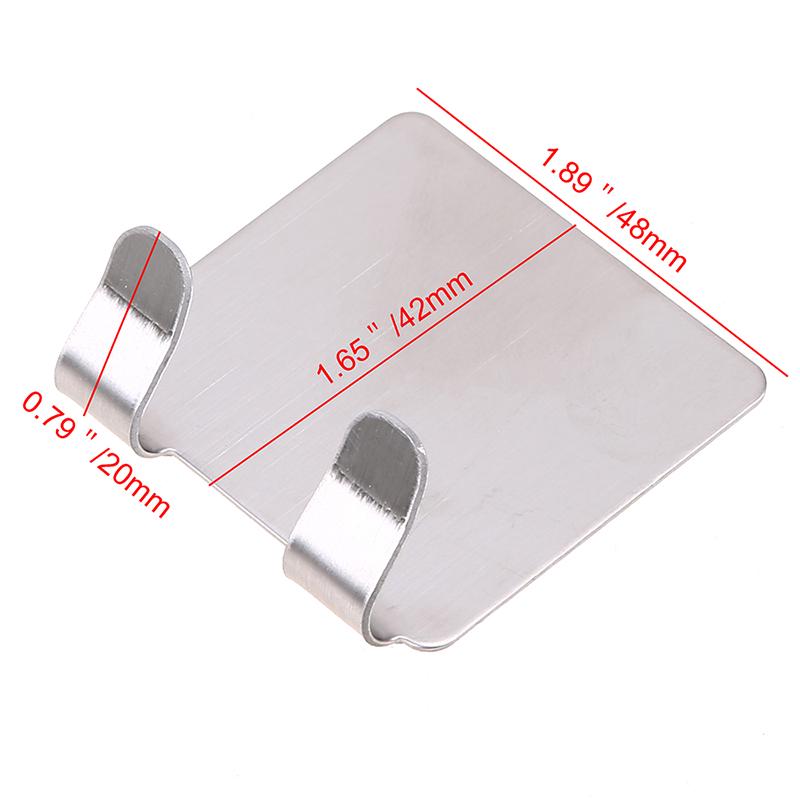 Buy Stainless Steel Double Wall Hooks Keys Holder Adhesive Hat Bag