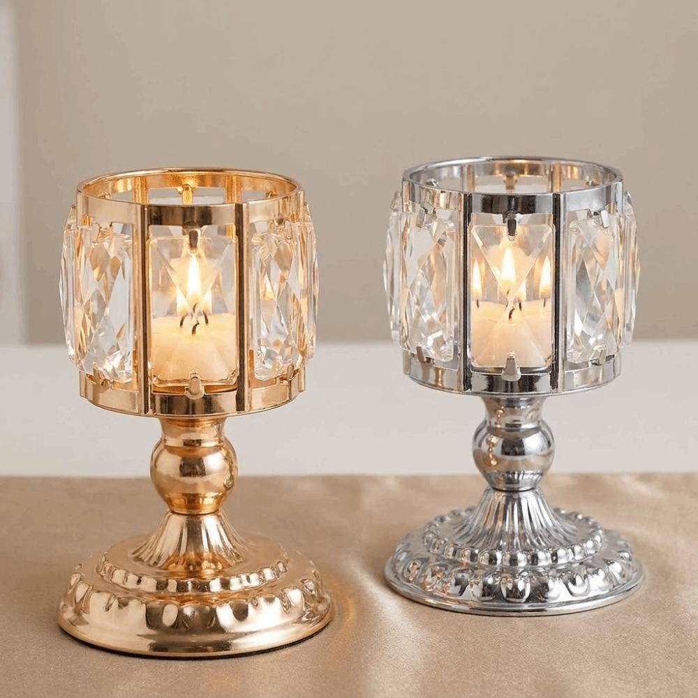 European Style Candlestick Cylinder Tealight Holder Ornaments Candle Cup  Wedding Party