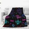 Warm Soft Blanket Travel Office Hot Anime Arcane Throw Blanket Flannel Bedspread For Outdoor Graphic Sofa Bed Cover
