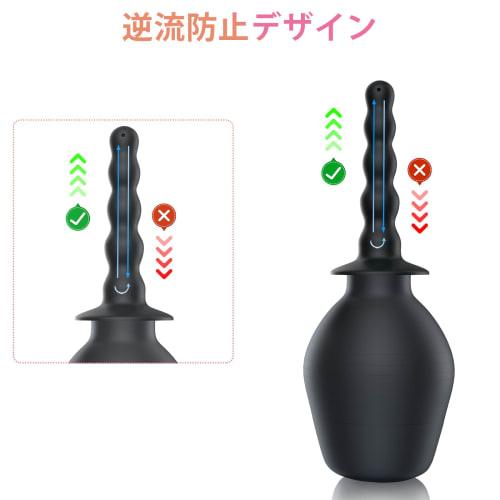 Ninonly Enema Device, Multi-Purpose Irrigator, 310ml Large Capacity, Backflow Prevention Design, Manual Pump, Silicone, Leak-Free, Unisex, Non-Slip