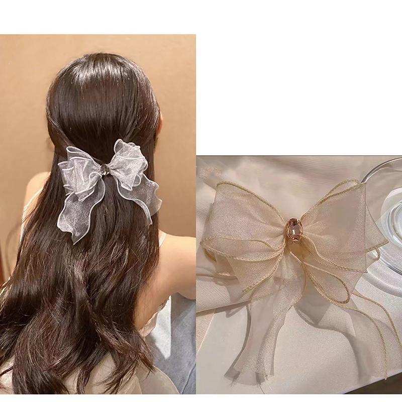 Large Bowknot Hair Claws Clip Shark Claw Hair Clips Solid Bow Hairpin Barrettes For Ponytail Women Hair Accessories Headband