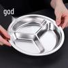 HUIHUADU 201 Stainless Steel Divided Lunch Plate
