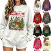 Women's Christmas Print Sweatshirt Casual Loose Fit Pullover Top for Holiday Wear