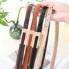 Korean PU Leather Thin Waist Strap Belt For Women Adjustable Fashion Skirts Jeans Decorative Belts Casual Accessories