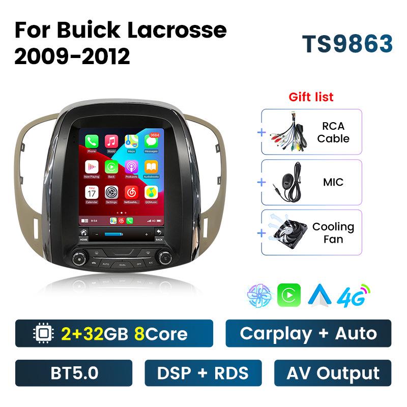 Buick LaCrosse (09-12) Vertical Screen Android Navigation & Reverse Camera System