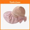 Fashionable Bow Element Summer Straw Hat Women Outdoor Big Brim Sunscreen Hat Uv Protection Sun Hat