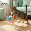 Durable Woven Rope Cat Toy Plush Frog Toy Interactive Kitten with Bell And Feathers Bite Resistant Pet Toys Long Leg Frog Chew for Indoor
