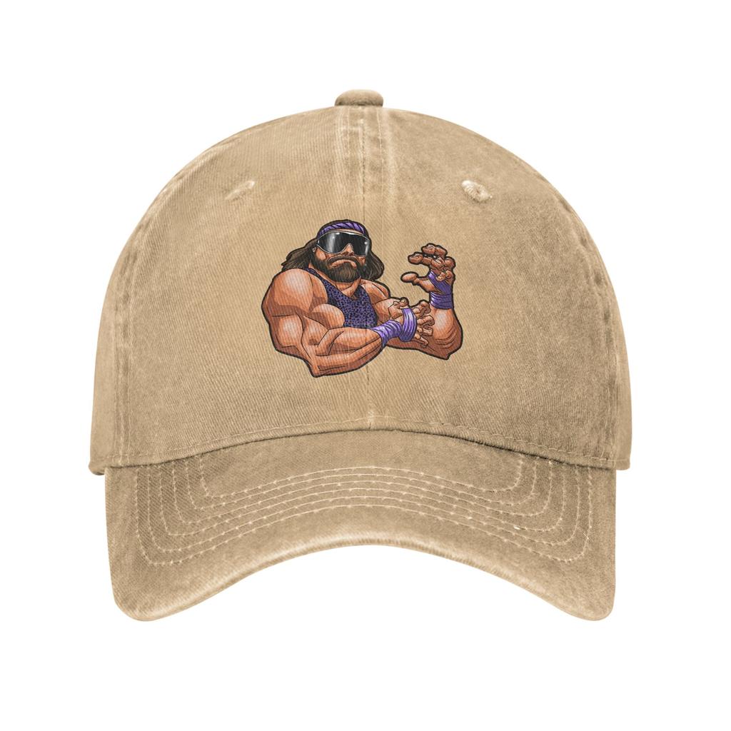 Macho Unisex Randy Savage Supernova Denim Fabric Cap Casual Baseball Caps Adjustable Hat Summer Unisex Baseball Hats