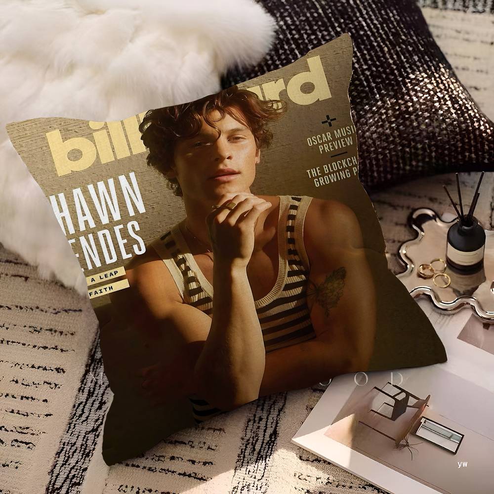 SShawn Mendes SINGER Pillow Gift Home Office Decoration Bedroom Sofa Car Cushion Cover Case X