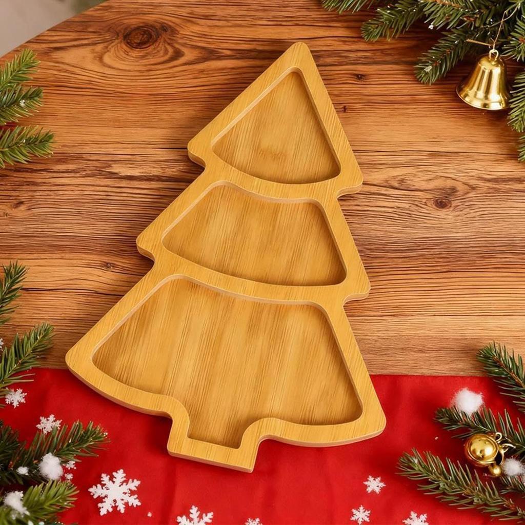 Christmas Serving Platter Wooden Tree Display Christmas Tree Serving Trays For Party For Home Decor Party Fruit Cheese Dessert