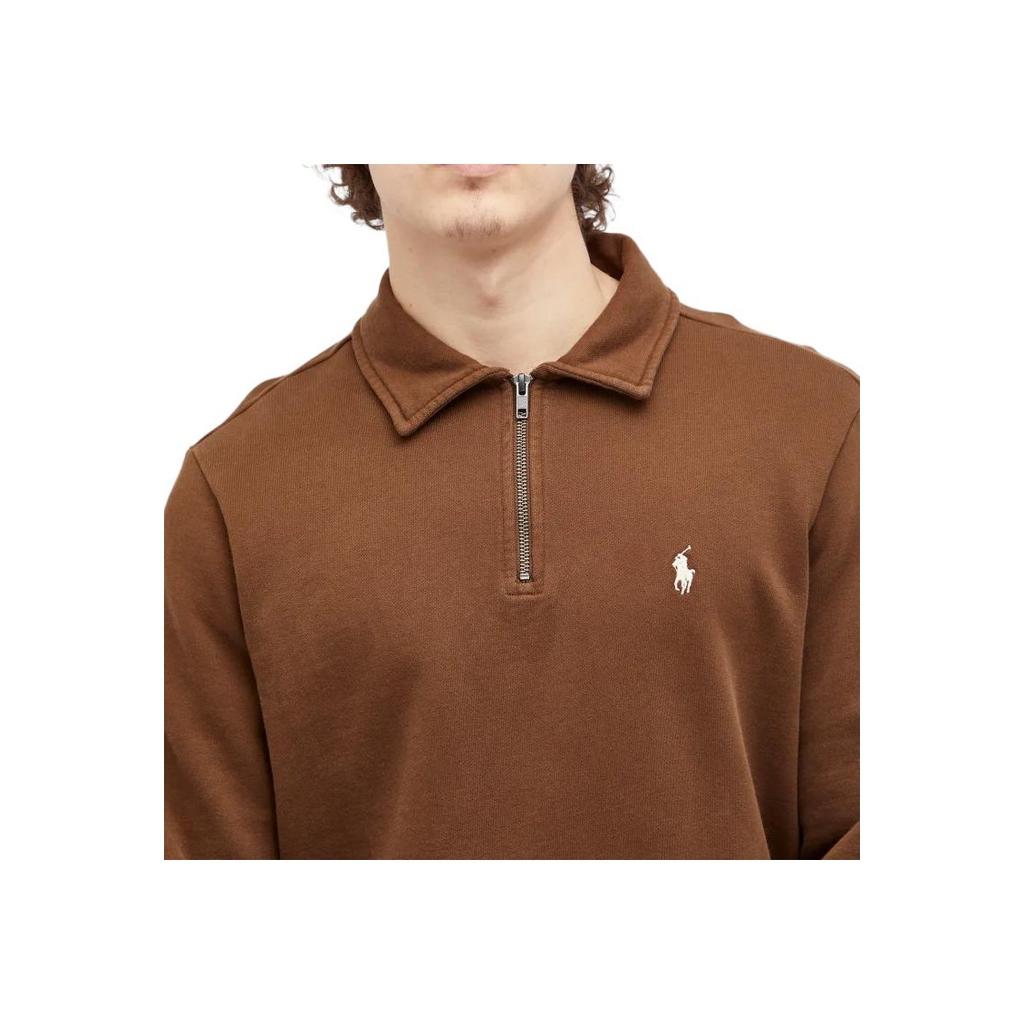 Polo Ralph Lauren Logo Embroidered Pullover Long Sleeve Sweatshirt Men Sweatshirt Light-Brown 710934601-008