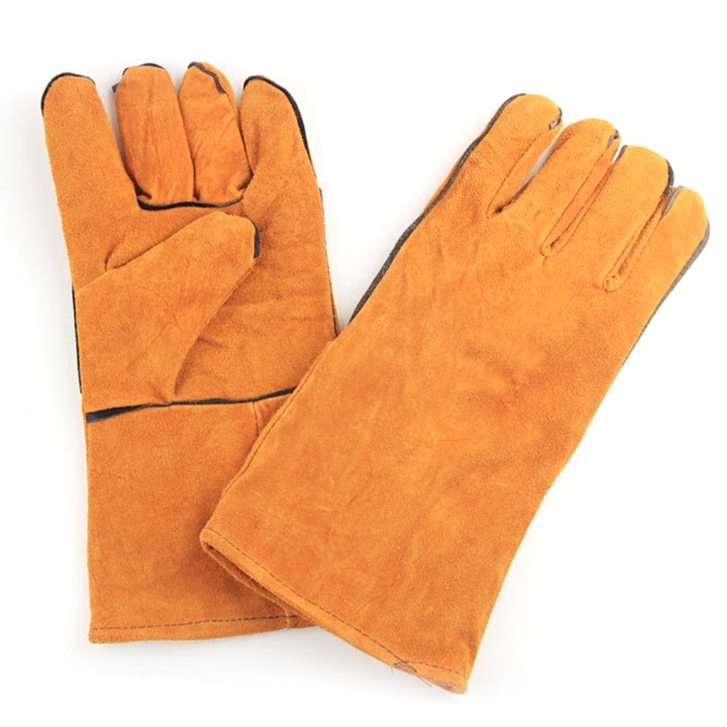 Forge Welding Gloves Cattlehide Thickened Prevents Scald Heat Fire Resistance Welder Gloves for Welding Accessories