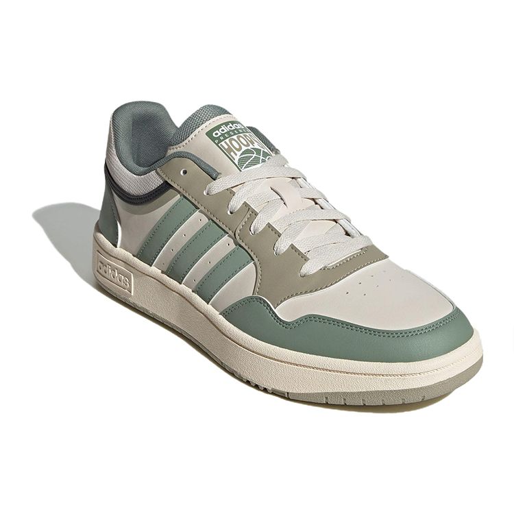 Adidas Neo Hoops 3.0 Durable Non-Slip Low-Top Skate Shoes Unisex Sneakers Gray Green IE8003