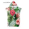 Leaf Microfiber Beach Towel Quick Dry Hooded Cloak Wetsuit Towels Adult Kids Parent-Child Poncho Bathrobe For Swim Surf