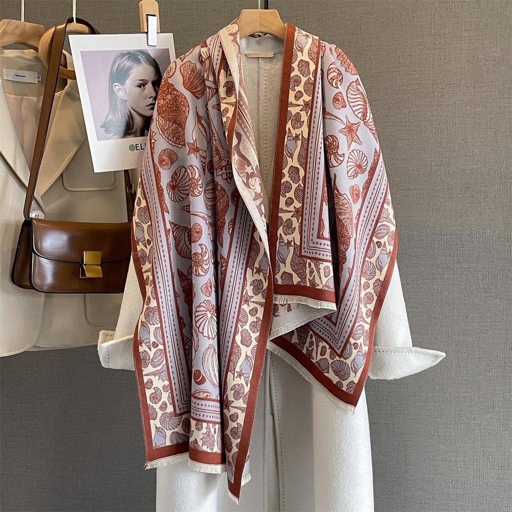 Luxury 63*185Cm Warm Scarf For Women Tassel Shawl Imitation Cashmere Pashmina Warps Autumnwinter Coldproof Windproof Blanket