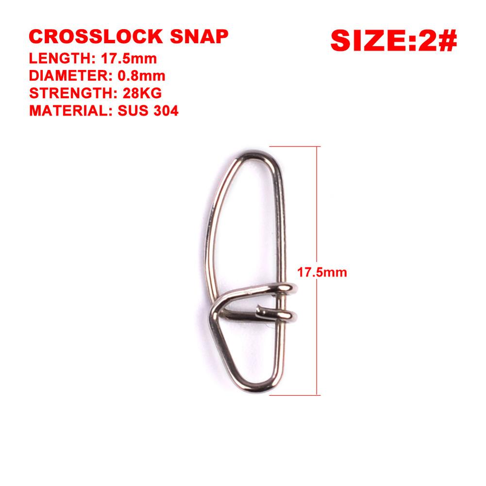 100PCS/Set Stainless Steel Fishing Pin Cross Lock Buckle Lure Bait Pin