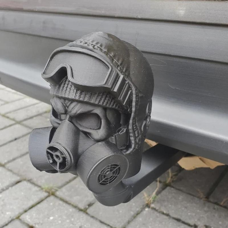 Trailer Hitch Cover Hitch Decorative Protector Hitch Cover Gas Mask Coupling Cover Prevent Receiver Tube From Rusting