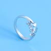 Lindon Classic Copper Alloy Zircon Ring Ladies Jewelry Wedding Promise Party Gift