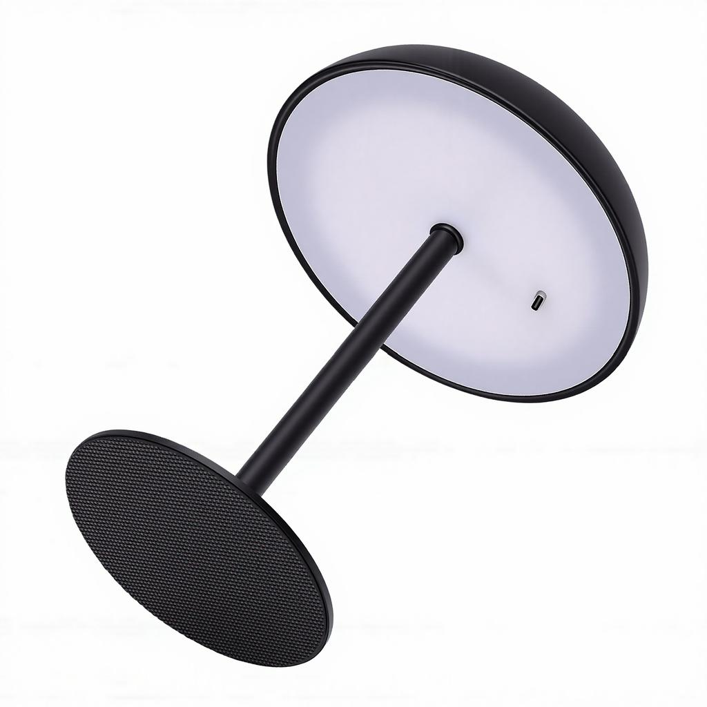 Table Lamp 3W 3 Color Temperatures Stepless Dimmable Touch Control Rechargeable Metal Mushroom Lamp for Bedside