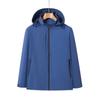 Chaqueta Fina para Hombre de Alta Transpirabilidad de Una Capa Orificio de Ventilación Oculto Impermeable Cremallera Grande Gorro Desmontable Clip