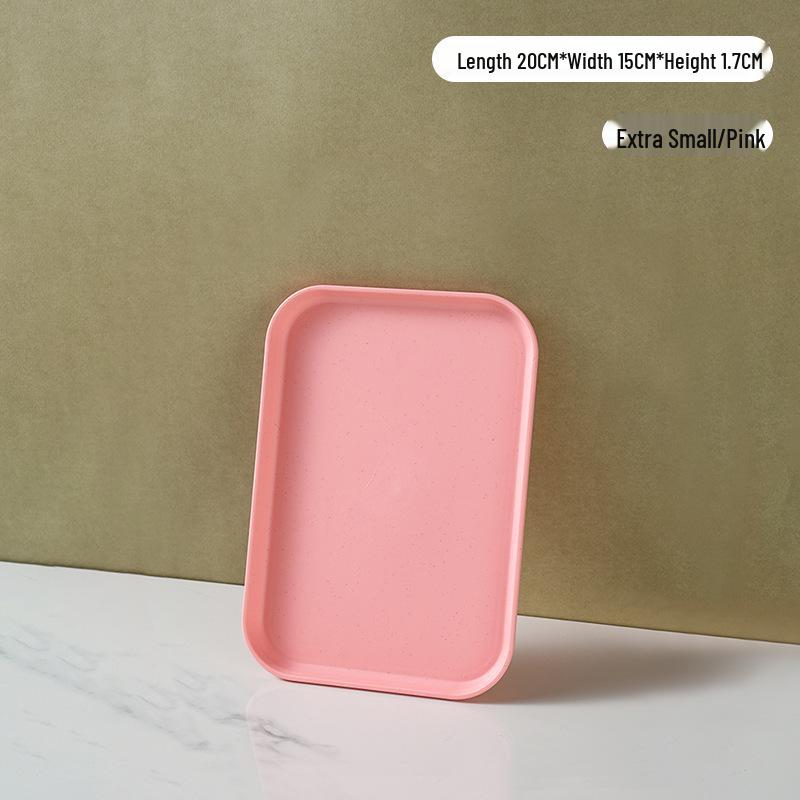 Rectangular Plastic Tea and Snack Tray for Home, Hotel, or Restaurant Use