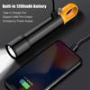 Rechargeable Flashlight Cob Bright Torch Light Zoomable White Led Camping Light With Hook Emergency Camping Light