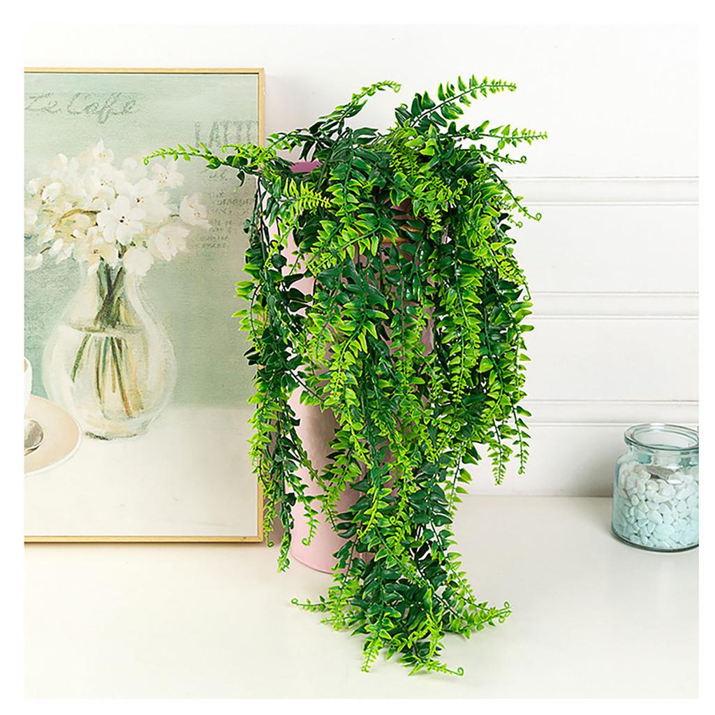 90cm Persian Fern Leaves Vines Home Room Decor Hanging Artificial Plant Plastic Leaf Grass Wedding Party Wall Balcony Decoration