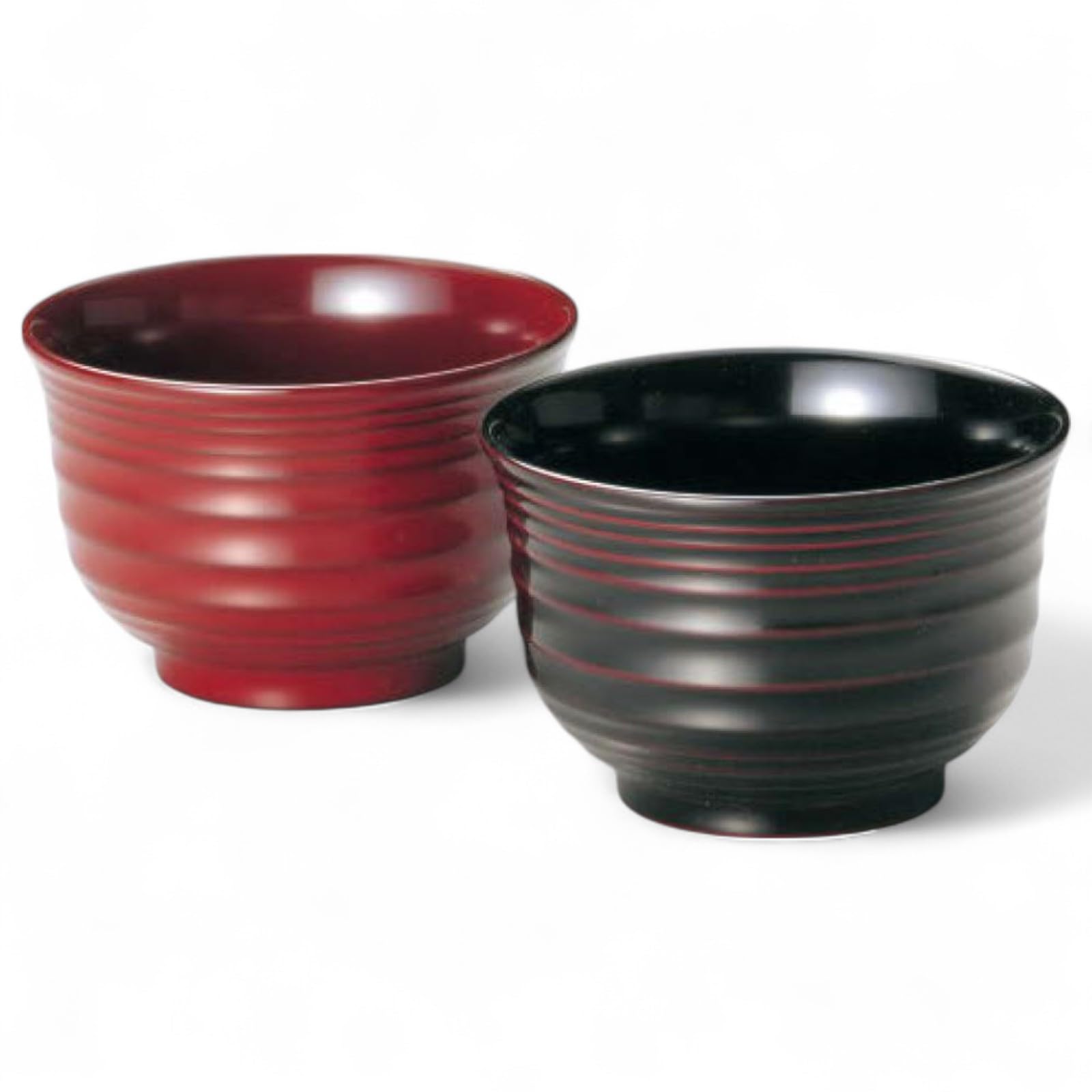 

Set of 2 Lacquerware Made in J-kitchens Bowls, Hand-Painted, Japan, PID-529265