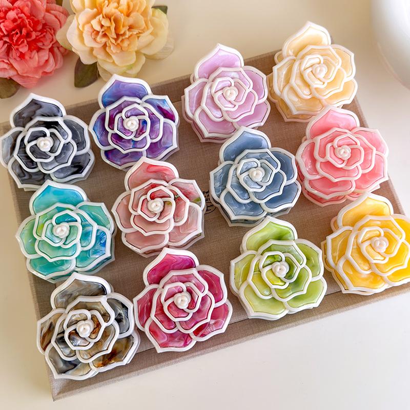 Flower Hair Clip French Style Elegant Women Flower Hair Claw Clip Hairpin Grab Clip Barrettes Headwear Hairgrip Hair Accessories