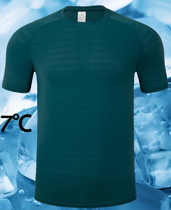 

Мужская дышащая быстросохнущая спортивная футболка из ледяного шелка для лета XL