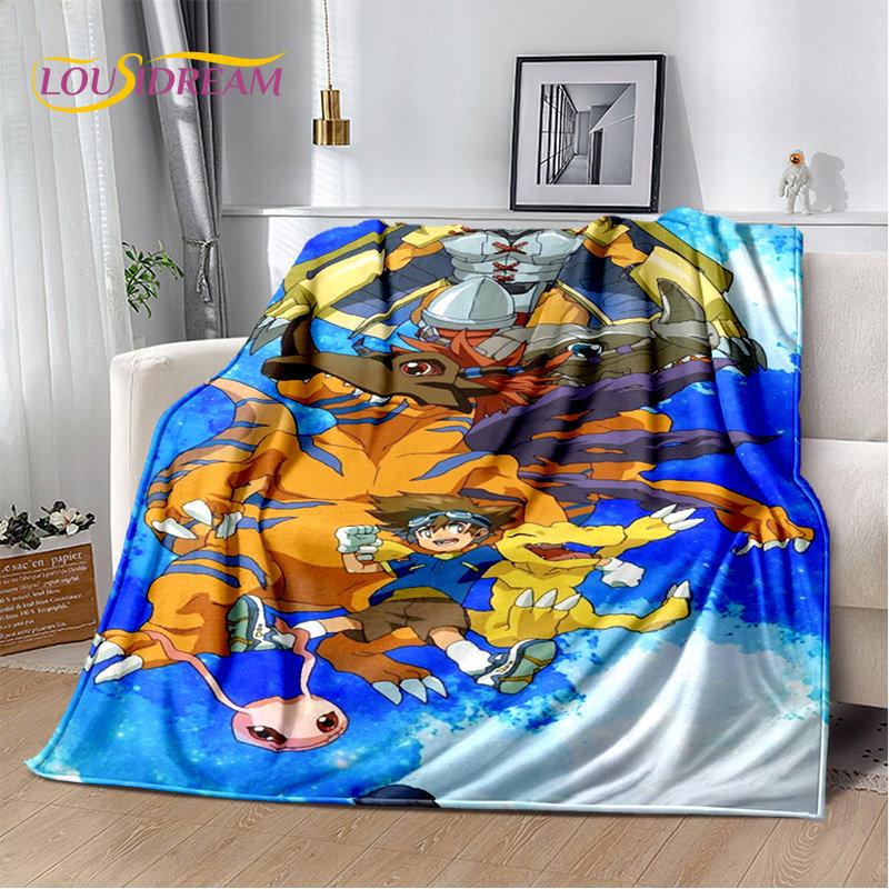 Digimon Adventure Monster Cartoon Soft Plush Blanket,Flannel Blanket Throw Blanket for Living Room Bedroom Bed Sofa Picnic Kids