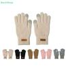 Touchable Screen Finger Gloves Winter Warm Fleece-lined Gloves Unisex Cycling Gloves